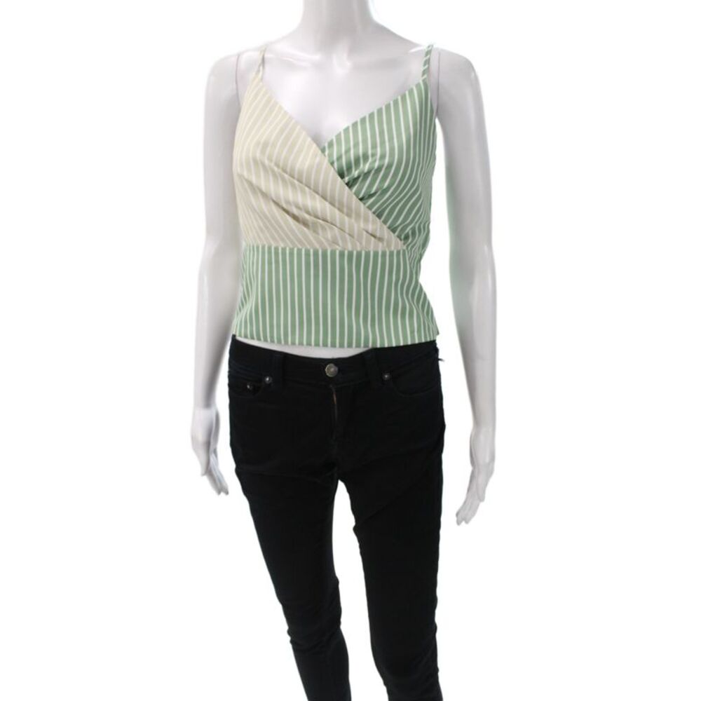 Mare Mare x Anthropologie Women Camisole Beige Striped VNeck Sleeveless Size XS